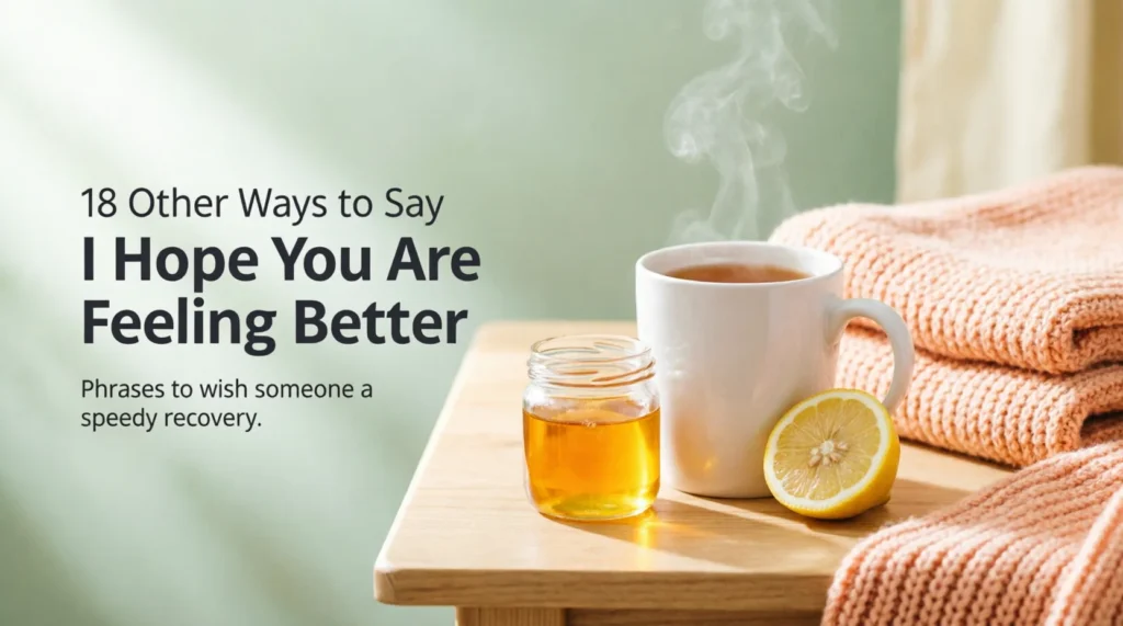 18 Other Ways to Say “I Hope You Are Feeling Better”