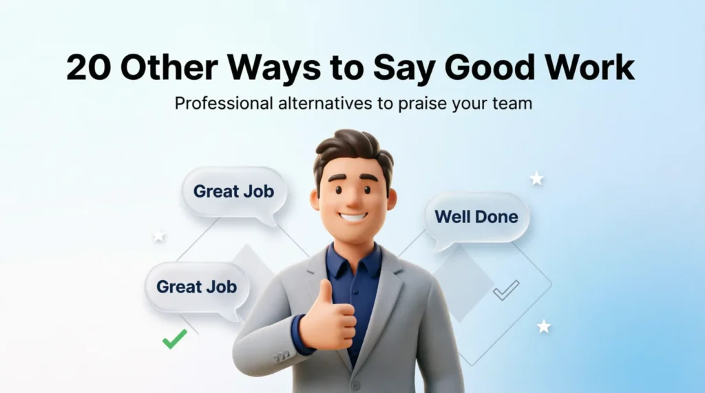 20 Other Ways to Say Good Work