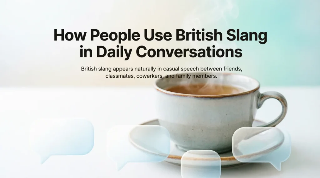 How People Use British Slang in Daily Conversations
