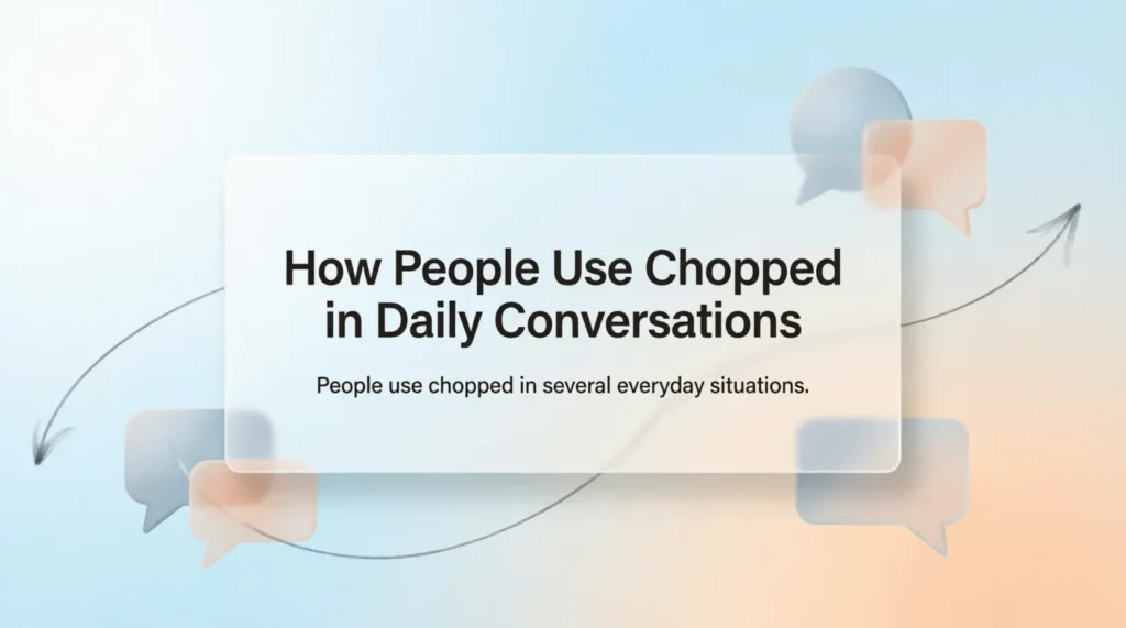 How People Use Chopped in Daily Conversations