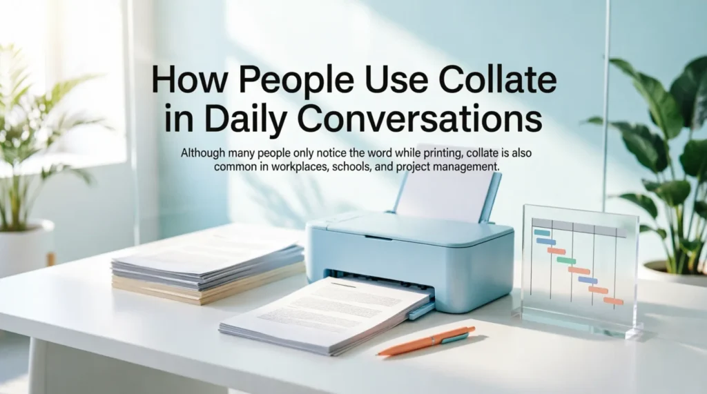 How People Use Collate in Daily Conversations