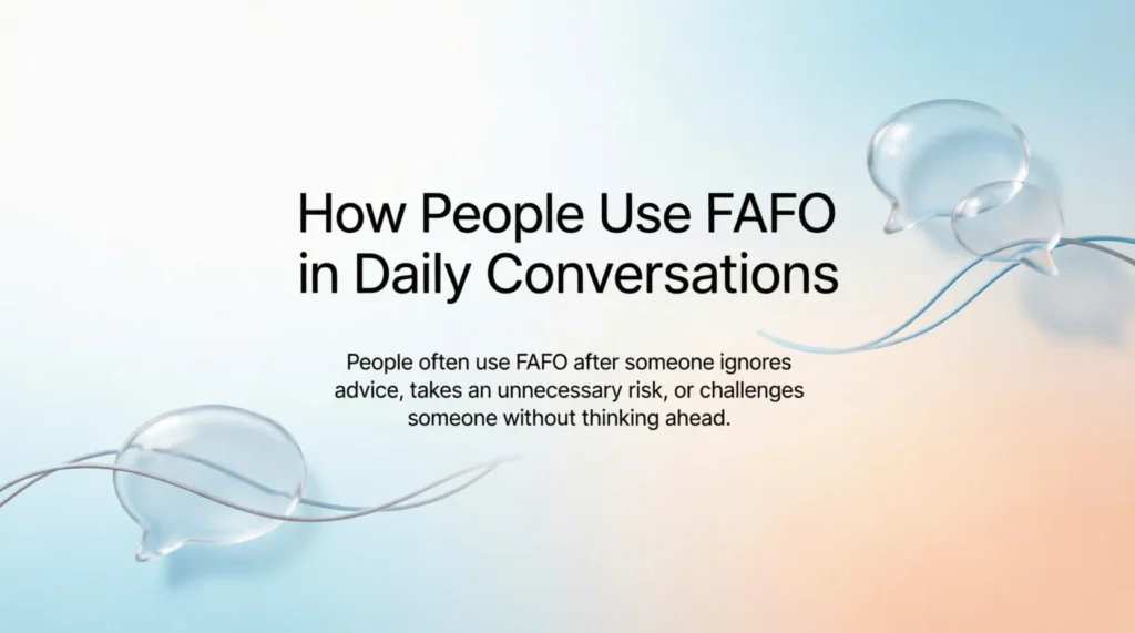 How People Use FAFO in Daily Conversations