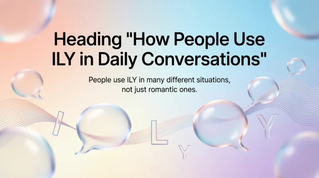 How People Use ILY in Daily Conversations