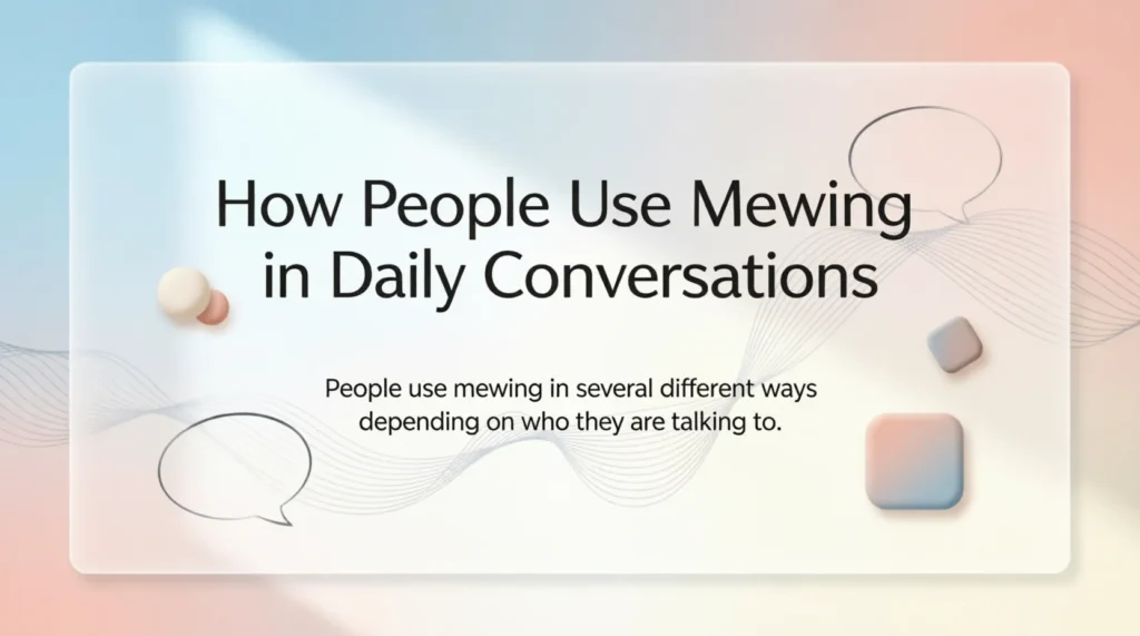 How People Use Mewing in Daily Conversations