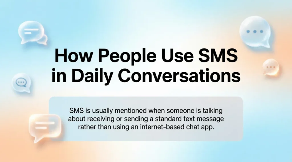 How People Use SMS in Daily Conversations