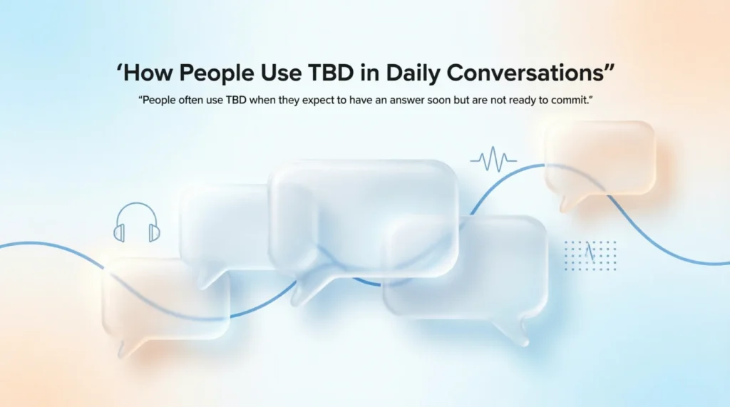 How People Use TBD in Daily Conversations