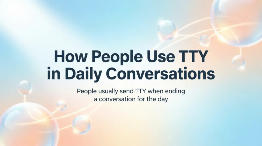 How People Use TTY in Daily Conversations