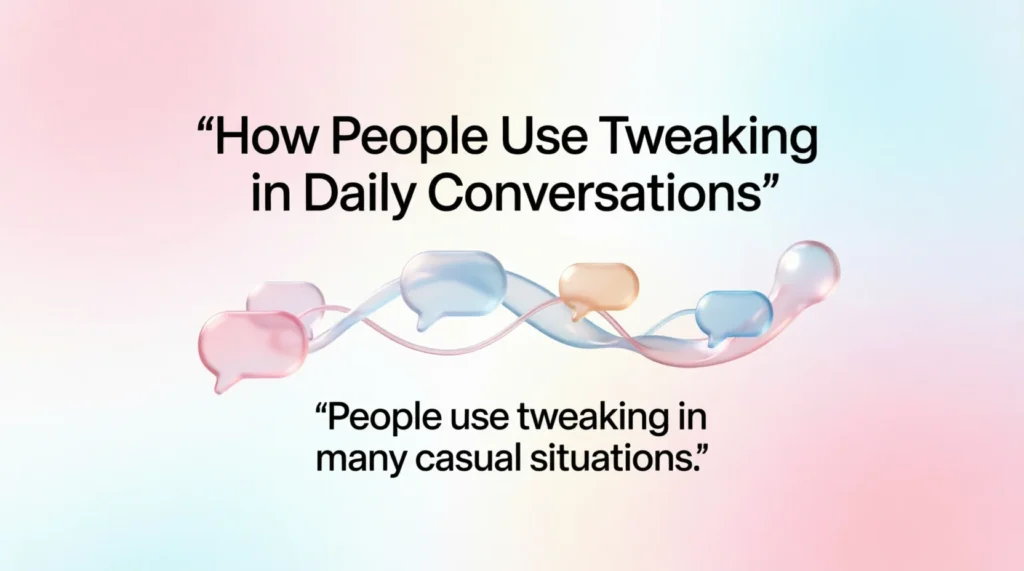 How People Use Tweaking in Daily Conversations
