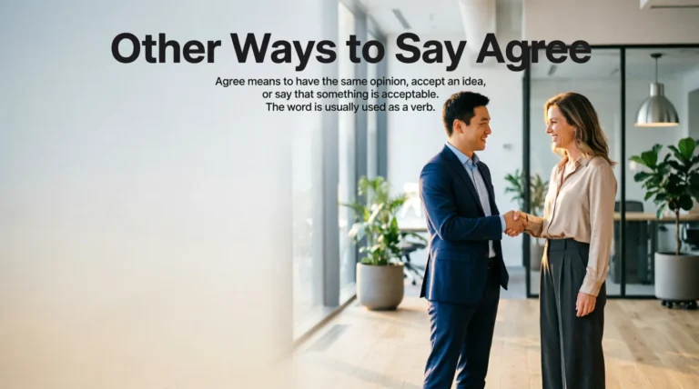 Other Ways to Say Agree