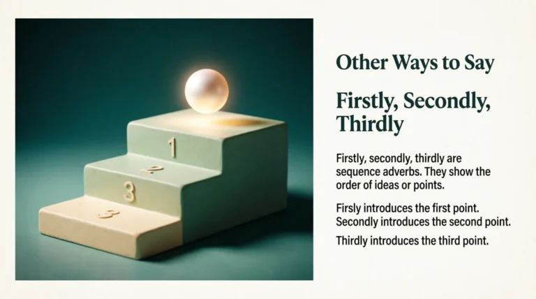 Other Ways to Say Firstly, Secondly, Thirdly