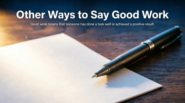 Other Ways to Say Good Work