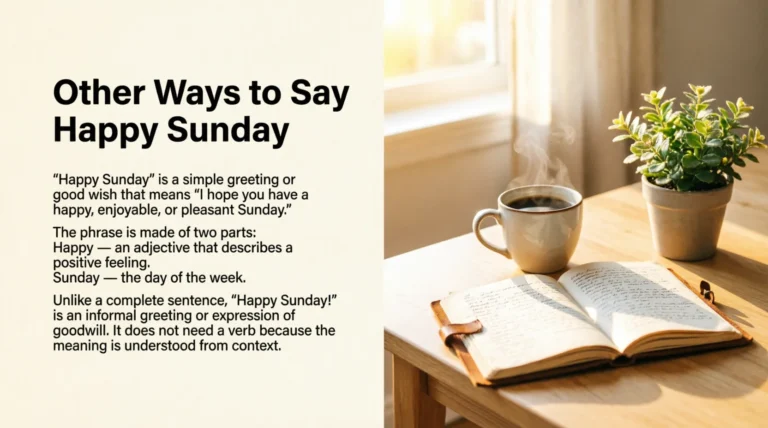 Other Ways to Say Happy Sunday