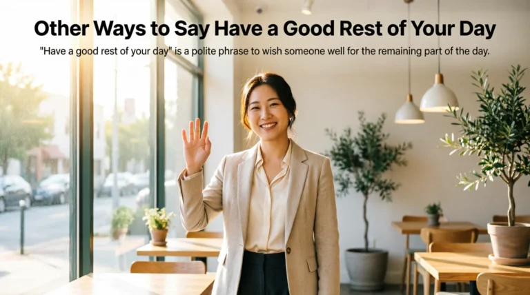 Other Ways to Say Have a Good Rest of Your Day