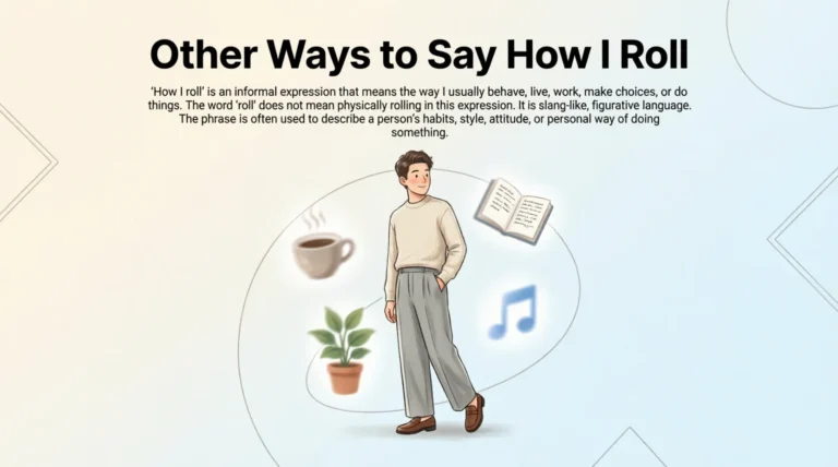 Other Ways to Say How I Roll