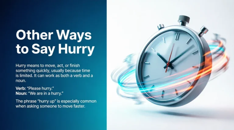 Other Ways to Say Hurry