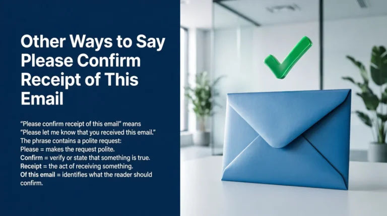 Other Ways to Say Please Confirm Receipt of This Email