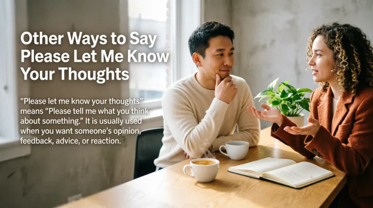 Other Ways to Say Please Let Me Know Your Thoughts