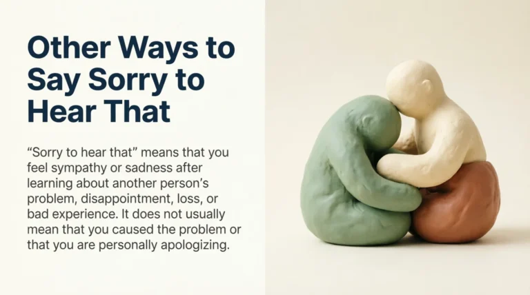 Other Ways to Say Sorry to Hear That