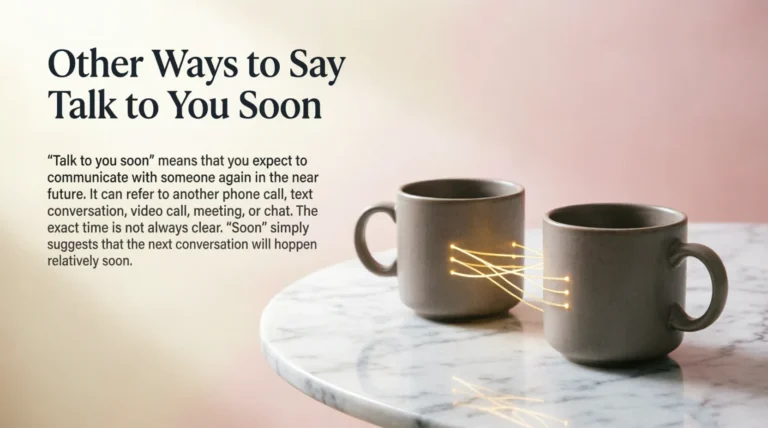 Other Ways to Say Talk to You Soon