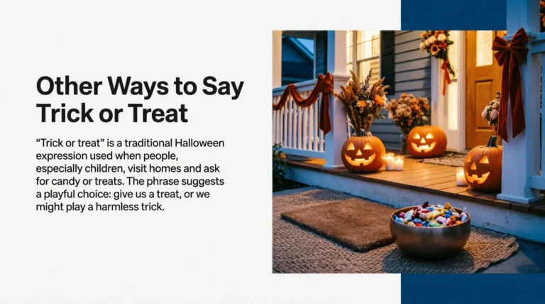 Other Ways to Say Trick or Treat