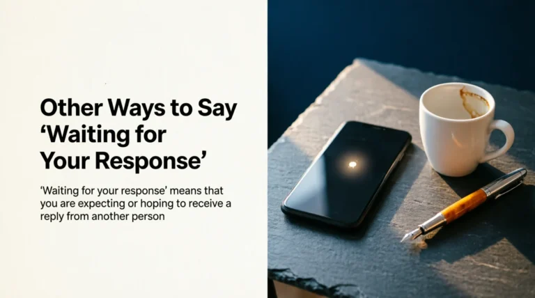 Other Ways to Say “Waiting for Your Response”