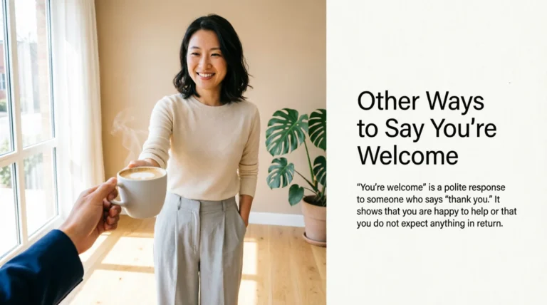 Other Ways to Say You're Welcome