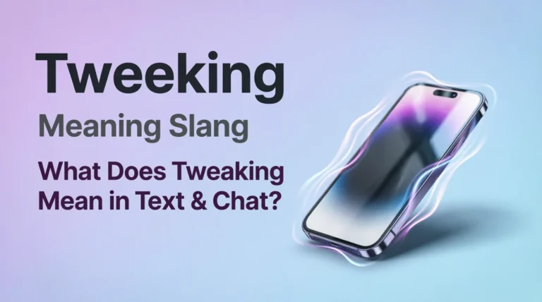 Tweaking Meaning Slang