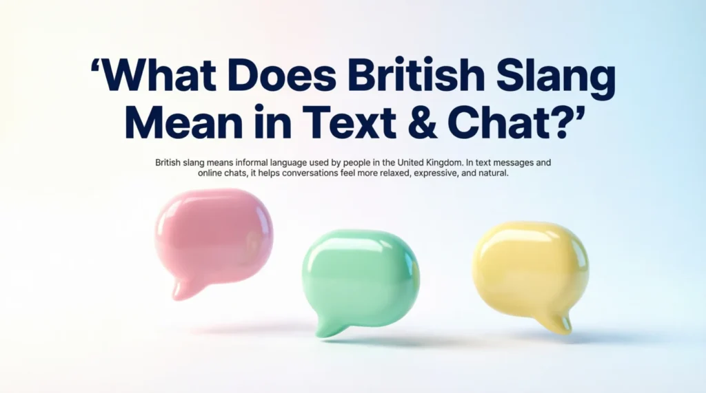 What Does British Slang Mean in Text & Chat?