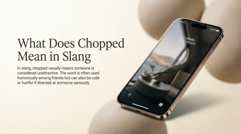 What Does Chopped Mean in Slang