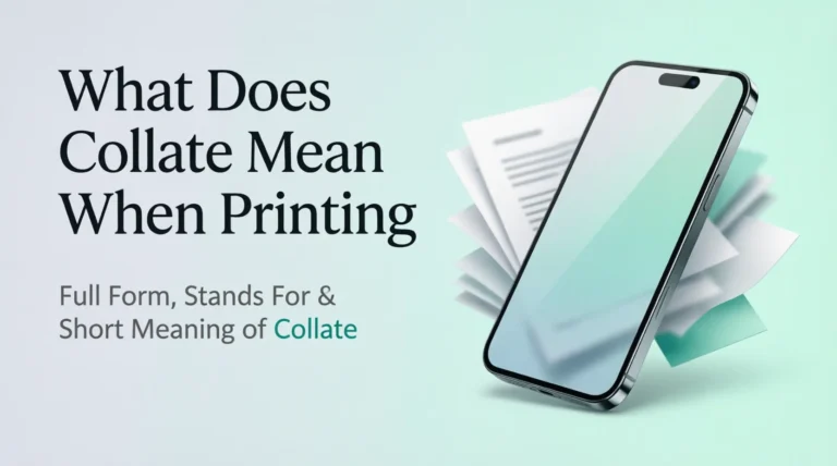 What Does Collate Mean When Printing