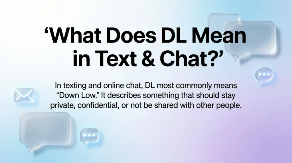 What Does DL Mean in Text & Chat?
