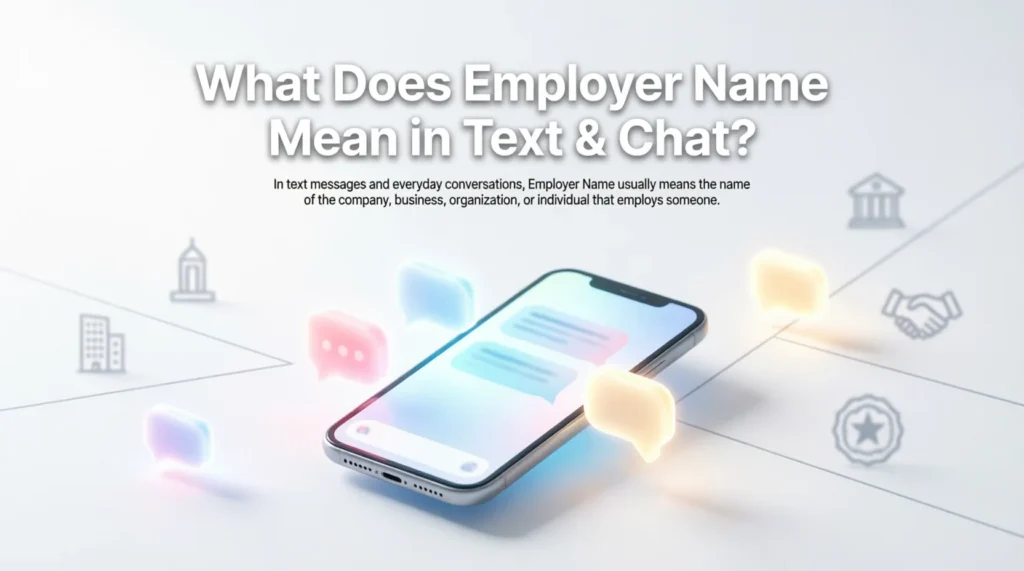 What Does Employer Name Mean in Text & Chat?