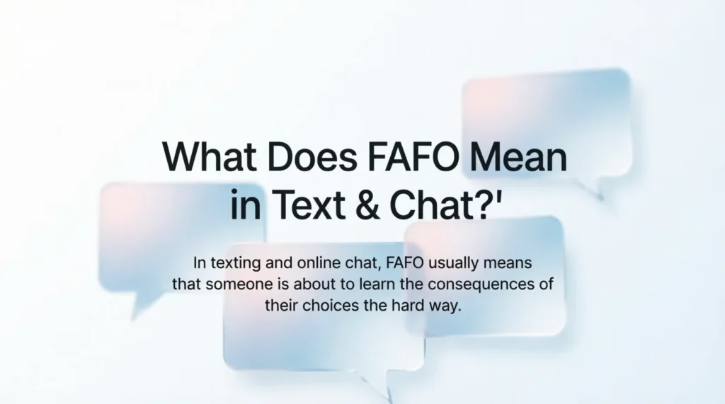 What Does FAFO Mean in Text & Chat?