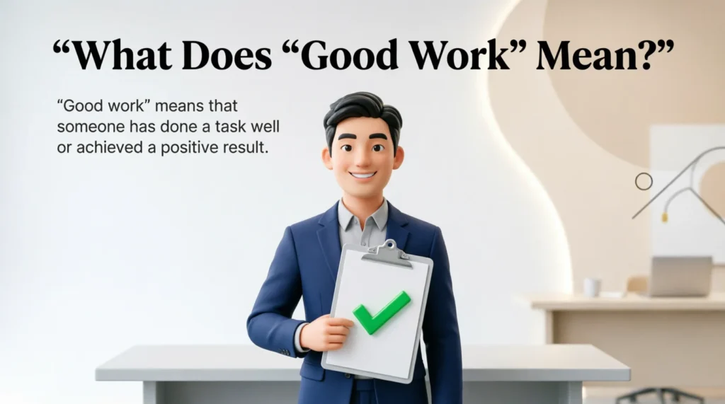 What Does “Good Work” Mean?