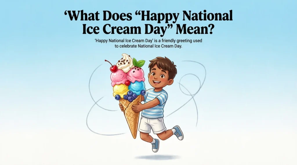 What Does “Happy National Ice Cream Day” Mean?