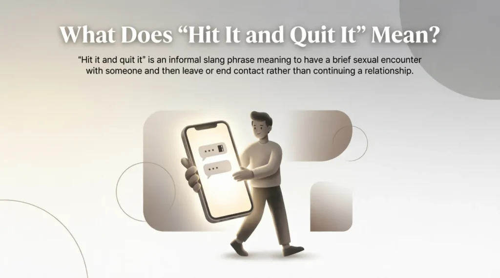 What Does “Hit It and Quit It” Mean?