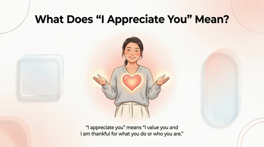 What Does “I Appreciate You” Mean?