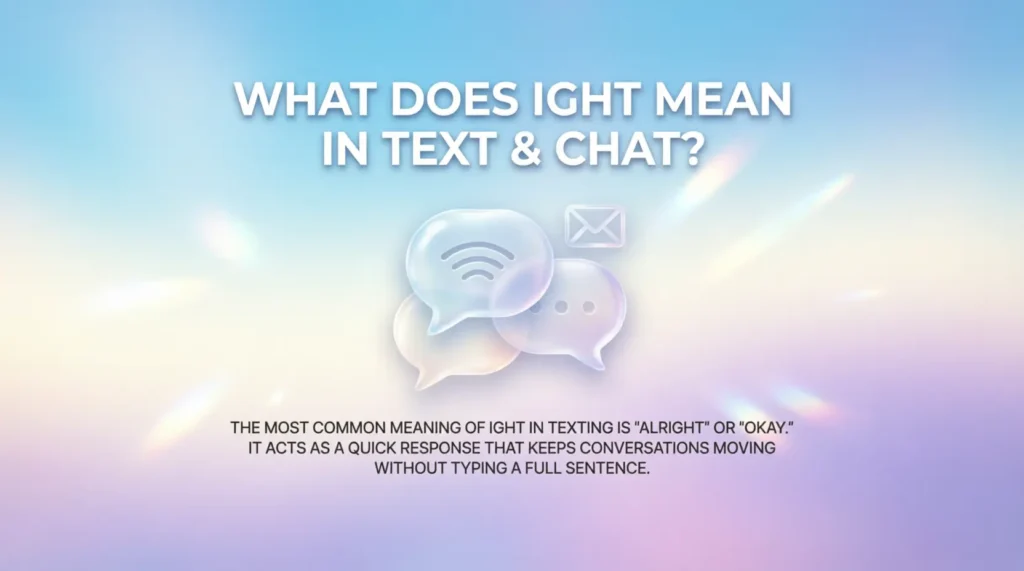 What Does IGHT Mean in Text & Chat?