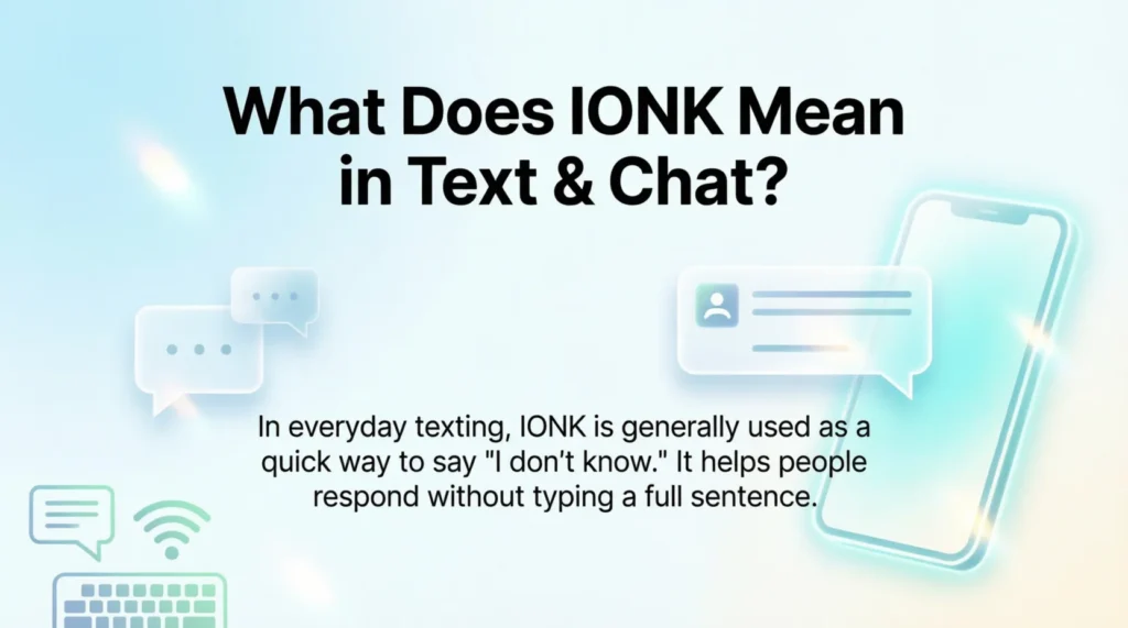 What Does IONK Mean in Text & Chat?