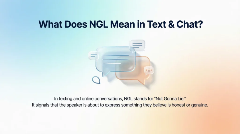 What Does NGL Mean in Text & Chat?