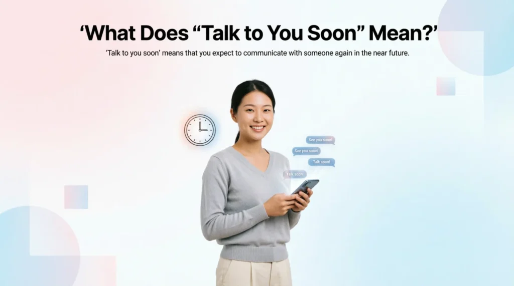 What Does “Talk to You Soon” Mean?