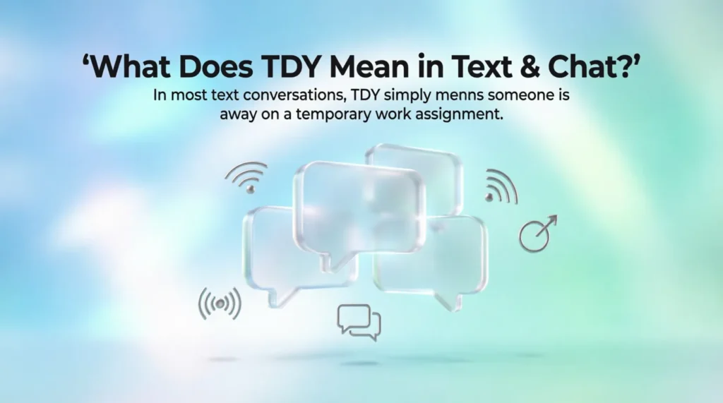 What Does TDY Mean in Text & Chat?