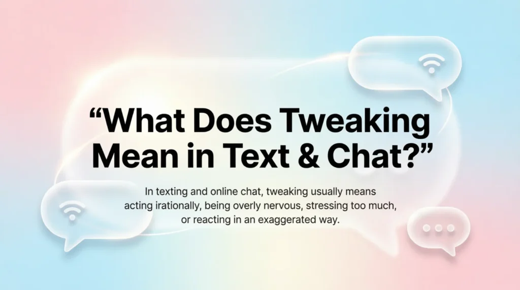 What Does Tweaking Mean in Text & Chat?