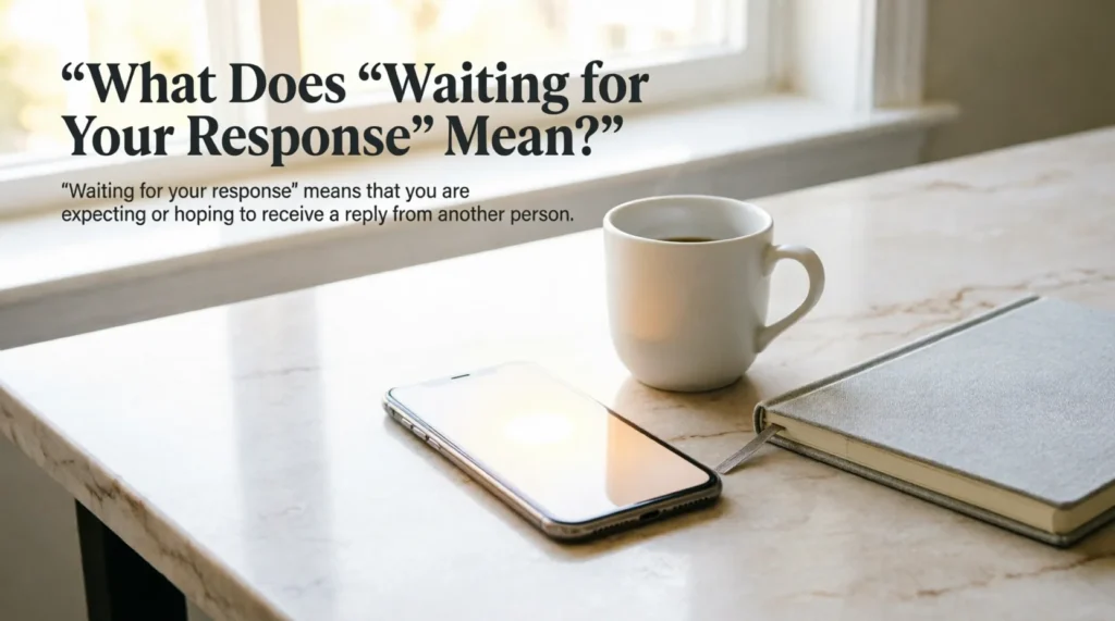 What Does “Waiting for Your Response” Mean?