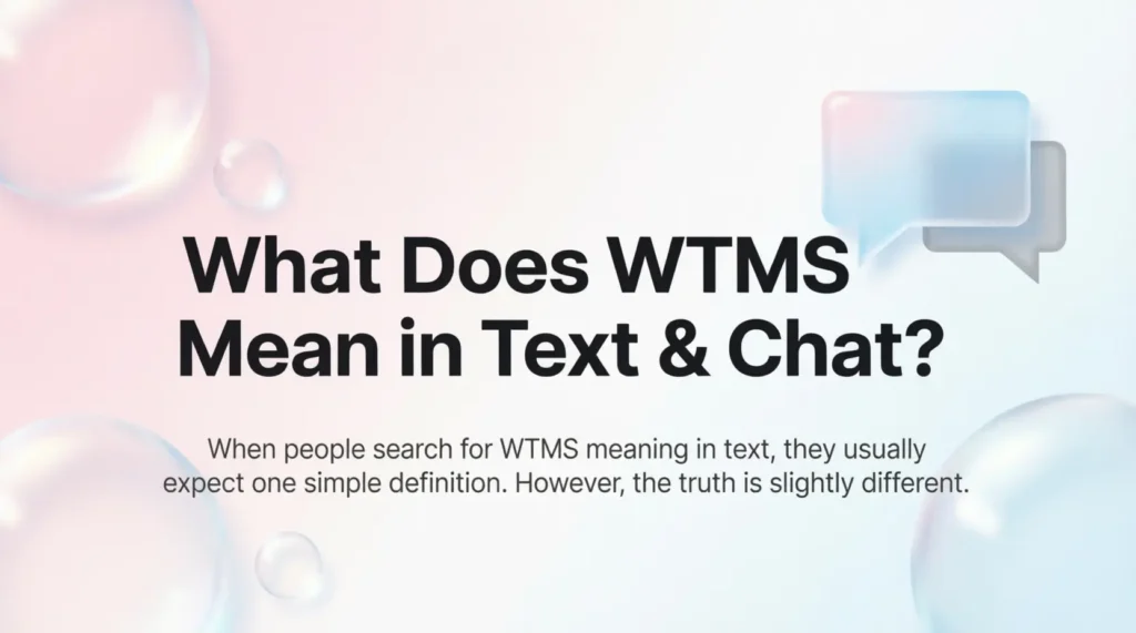 What Does WTMS Mean in Text & Chat?