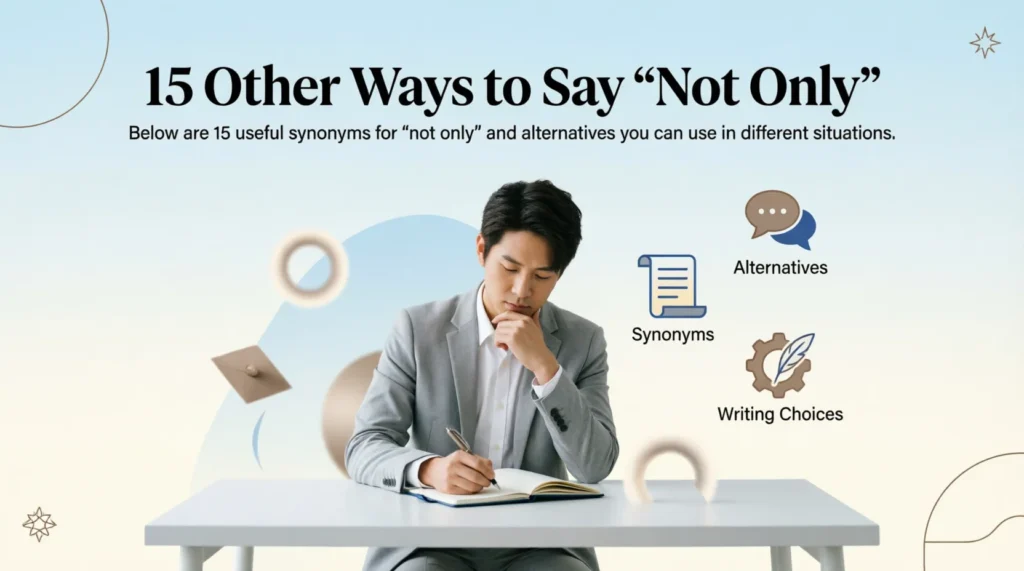 15 Other Ways to Say “Not Only”