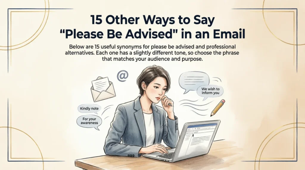 15 Other Ways to Say “Please Be Advised” in an Email