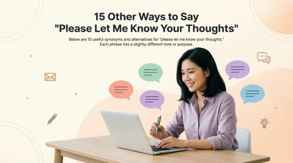 15 Other Ways to Say “Please Let Me Know Your Thoughts”