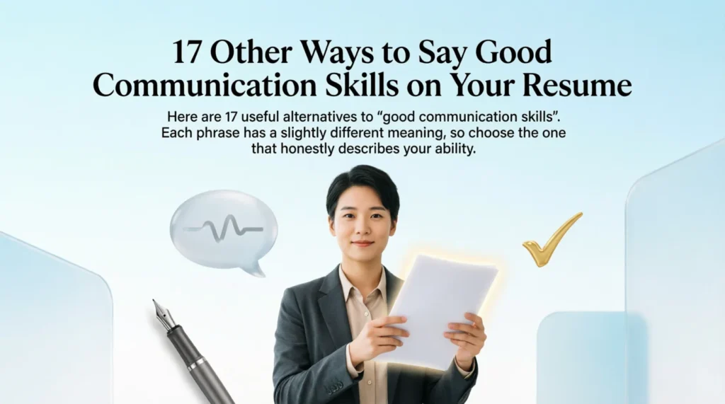 17 Other Ways to Say Good Communication Skills on Your Resume