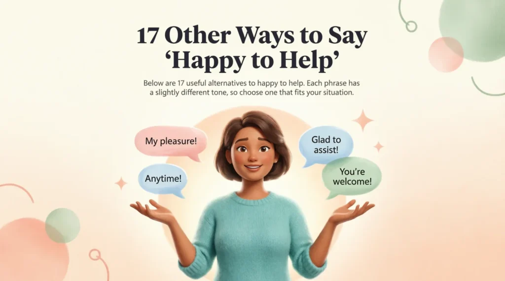 17 Other Ways to Say “Happy to Help”
